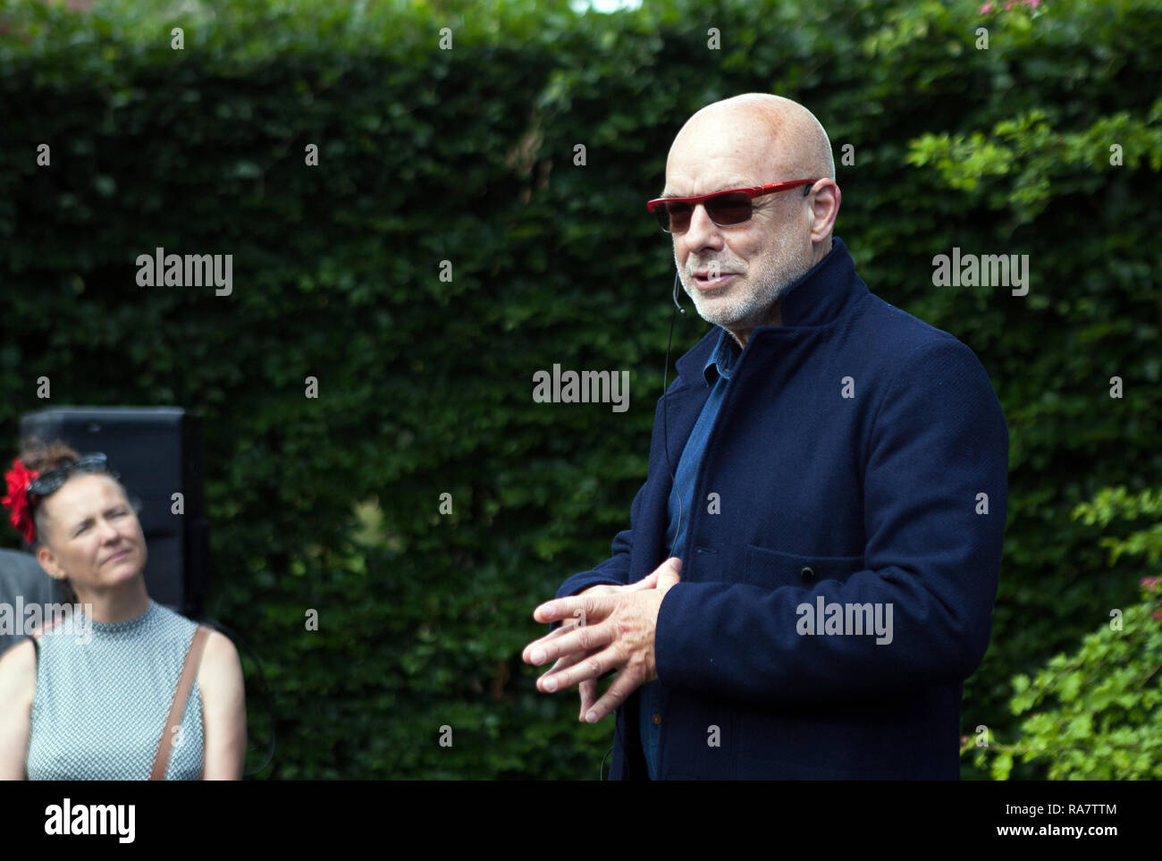 The English musician, artist, record producer and composer Brian Eno presents his art piece The Ship at the Danish music festival Heartland Festival 2016. Denmark, 10/06 2016. EXCLUDING DENMARK Stock Photo