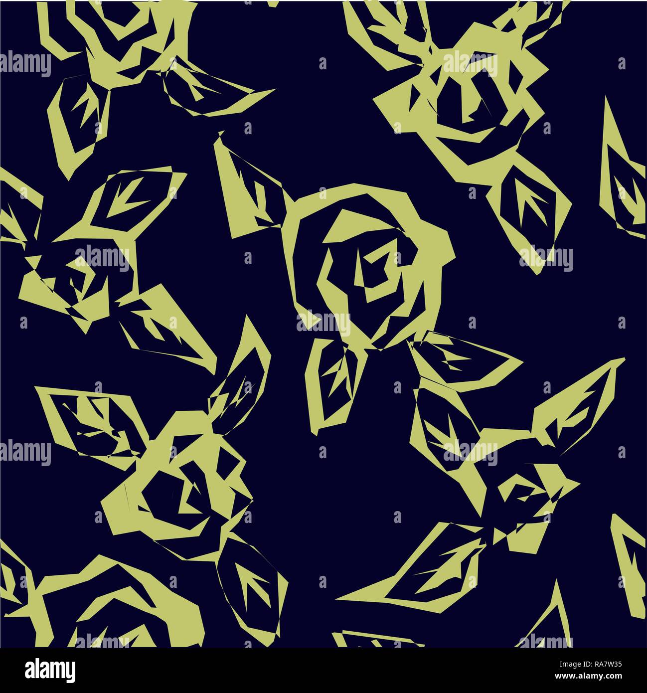 Vector seamless patern graphic roses on a background. Stock Vector