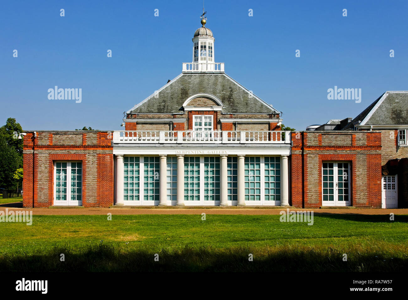 LONDON, ENGLAND, UK - JULY 24: Serpentine Gallery in London on JULY 24, 2008. Serpentine Gallery in centre of Hyde Park London, England, UK. Stock Photo