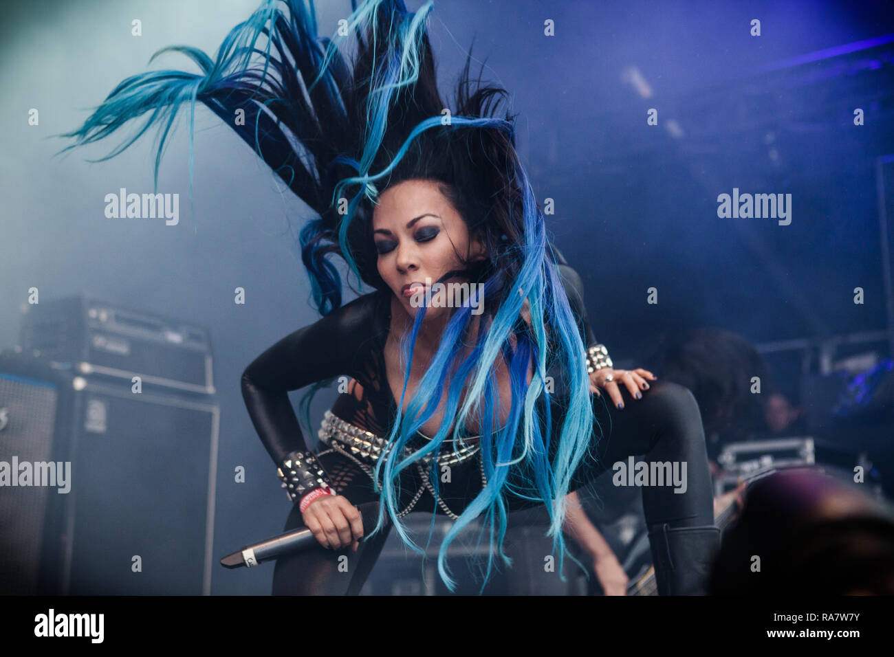 The American Heavy Metal Band Butcher Babies Performs A Live