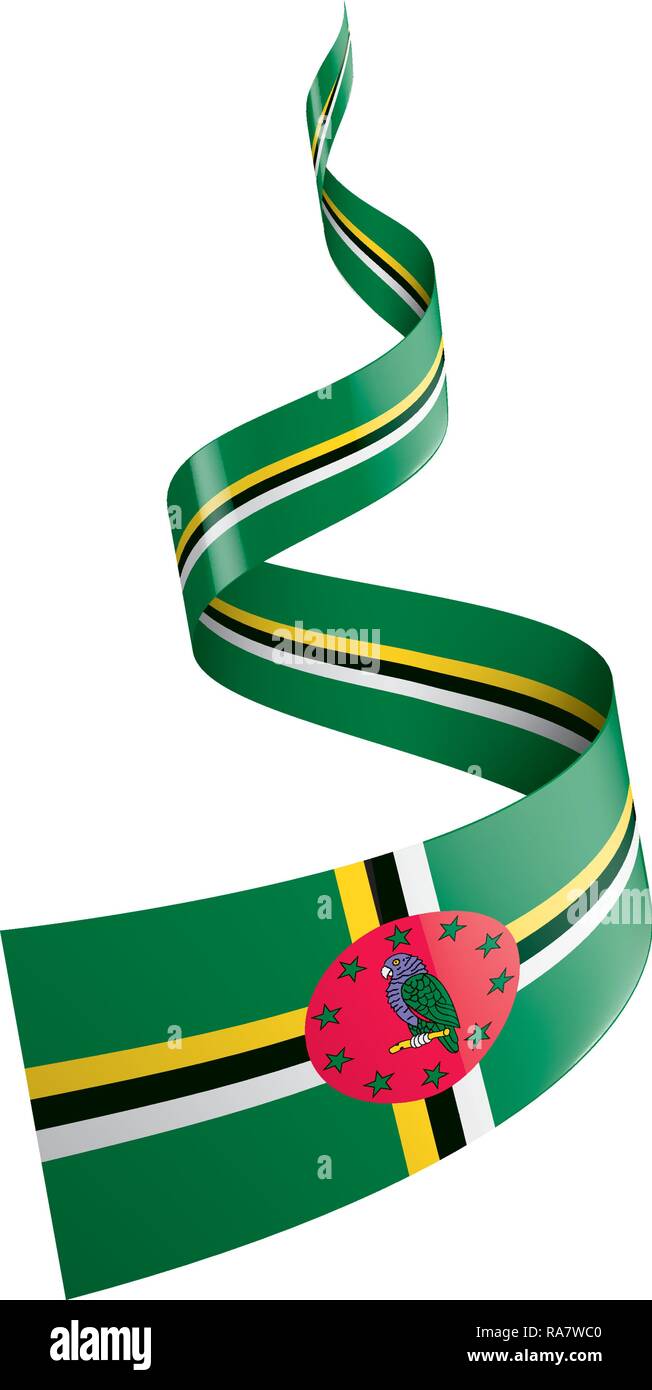 Dominica flag, vector illustration on a white background Stock Vector ...