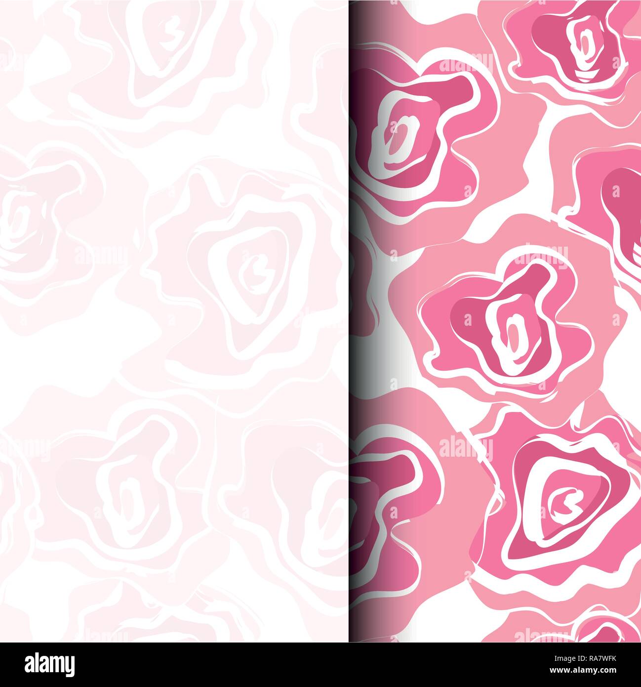 Vector seamless patern graphic roses on a background. Stock Vector