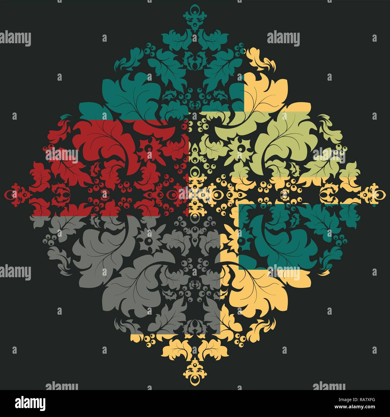 Damask wallpaper Vector illustration. Easily editable vector image Stock Vector