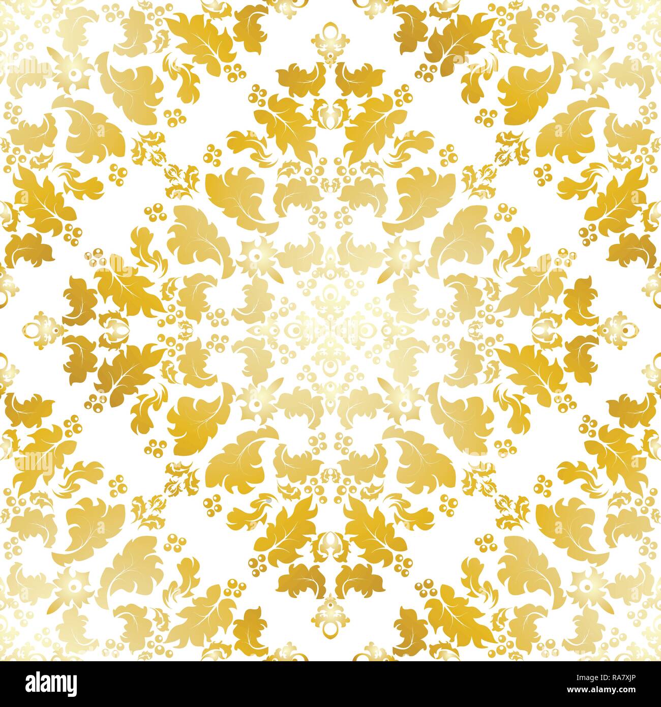 Vector damask seamless pattern. Elegant luxury texture for wallpapers, backgrounds and page fill. Stock Vector