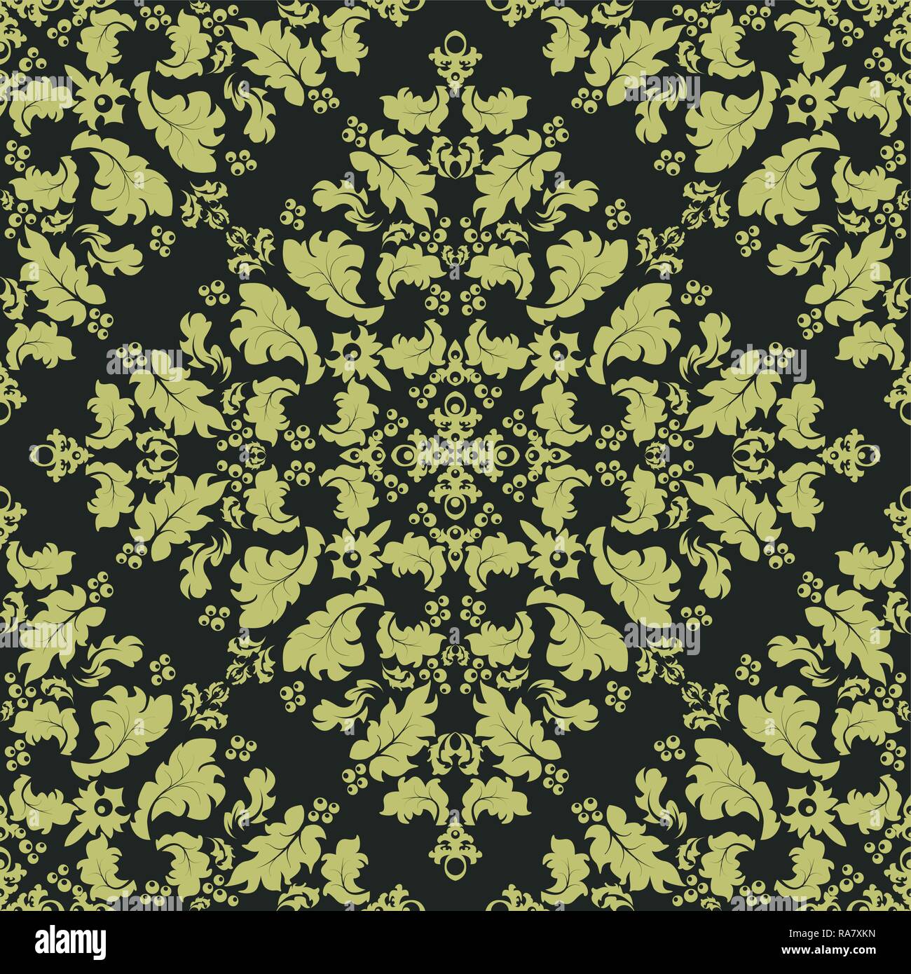 Vector damask seamless pattern. Elegant luxury texture for wallpapers ...