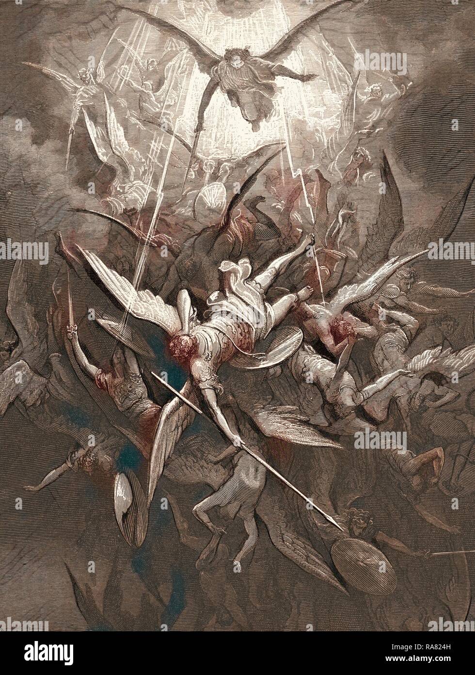 The Fall of the Rebel Angels, by Gustave Doré, 1832 - 1883