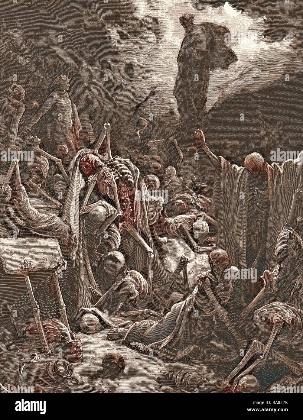 The Vision of the Valley of Dry Bones, Ezekiel by Gustave Doré, 1832