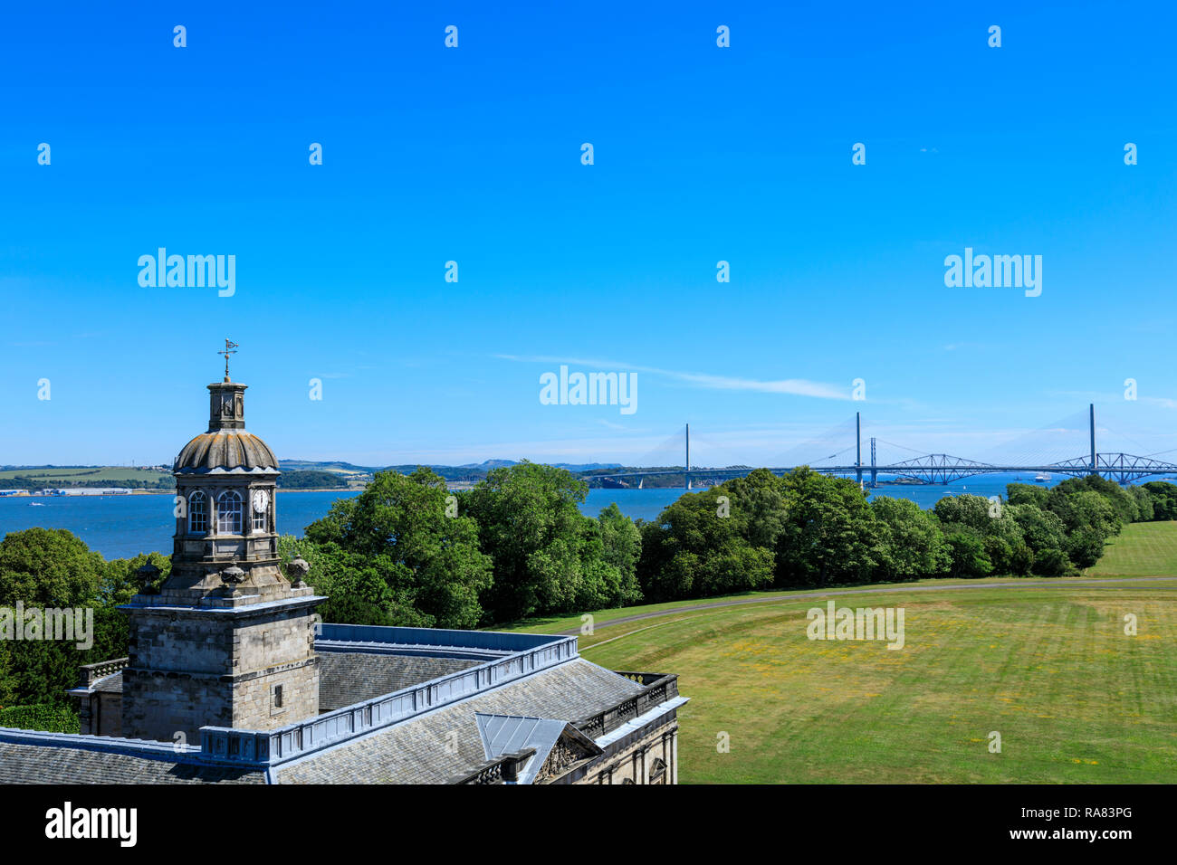 Hopetoun House, Queensferry, with views to the Forth Stock Photo