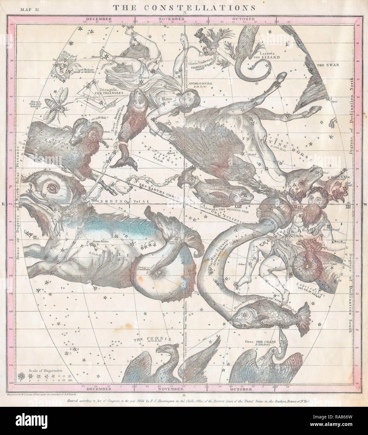 Historical map of stars chart hi-res stock photography and Historical map of stars chart hi-res stock photography and