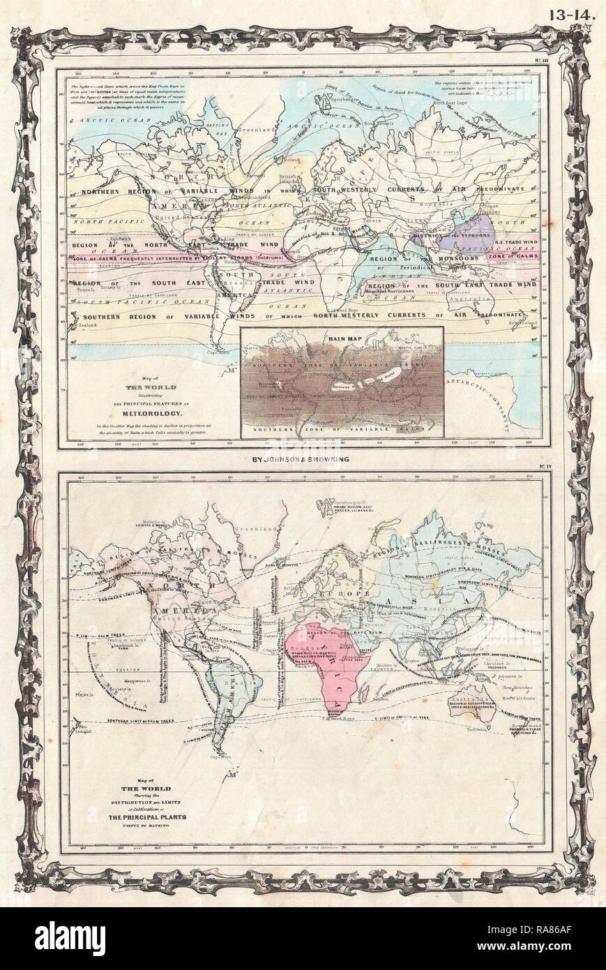 World Ranfall Map World rainfall map hi-res stock photography and images - Alamy