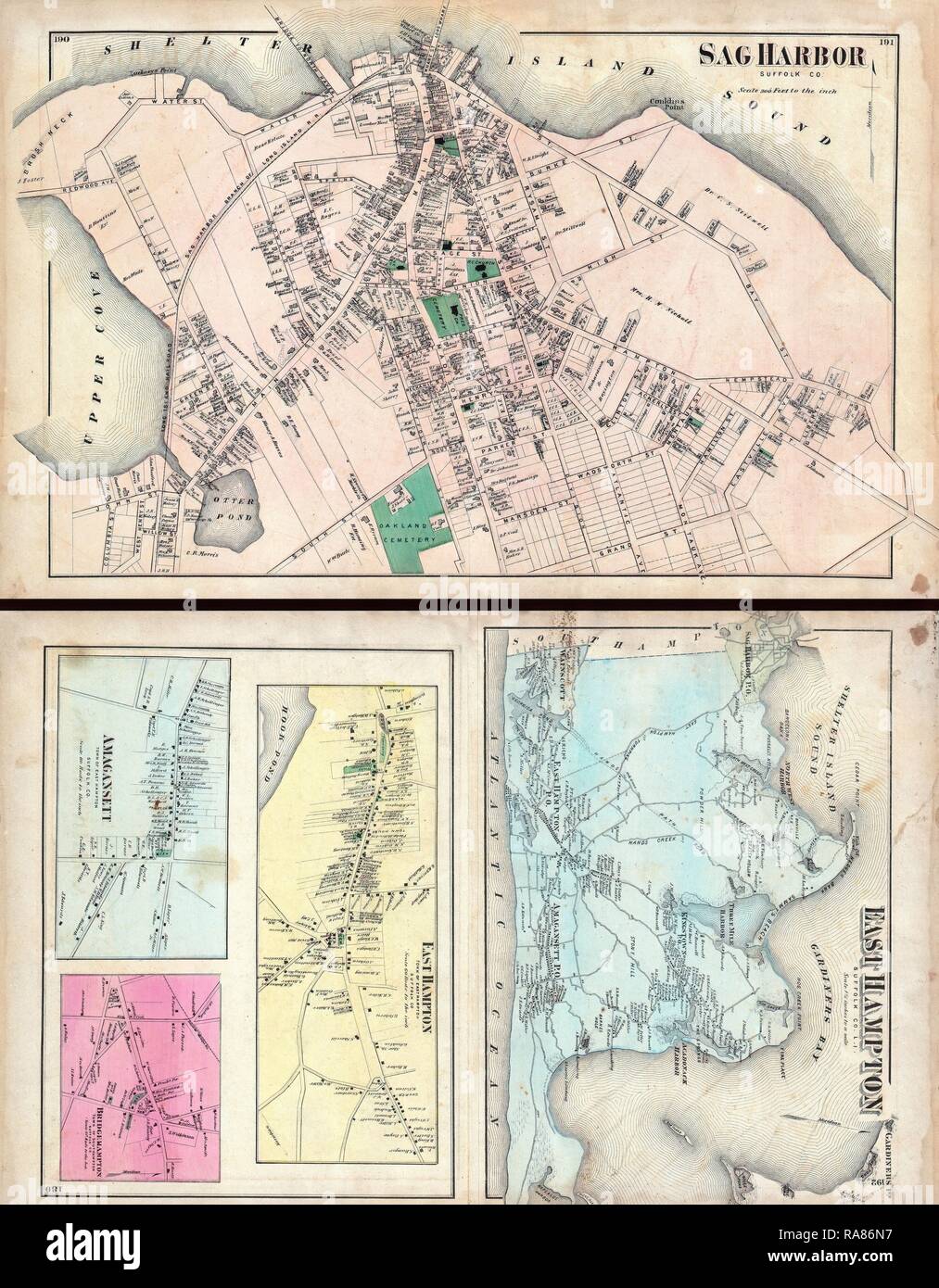 Sag harbor new york map hires stock photography and images Alamy