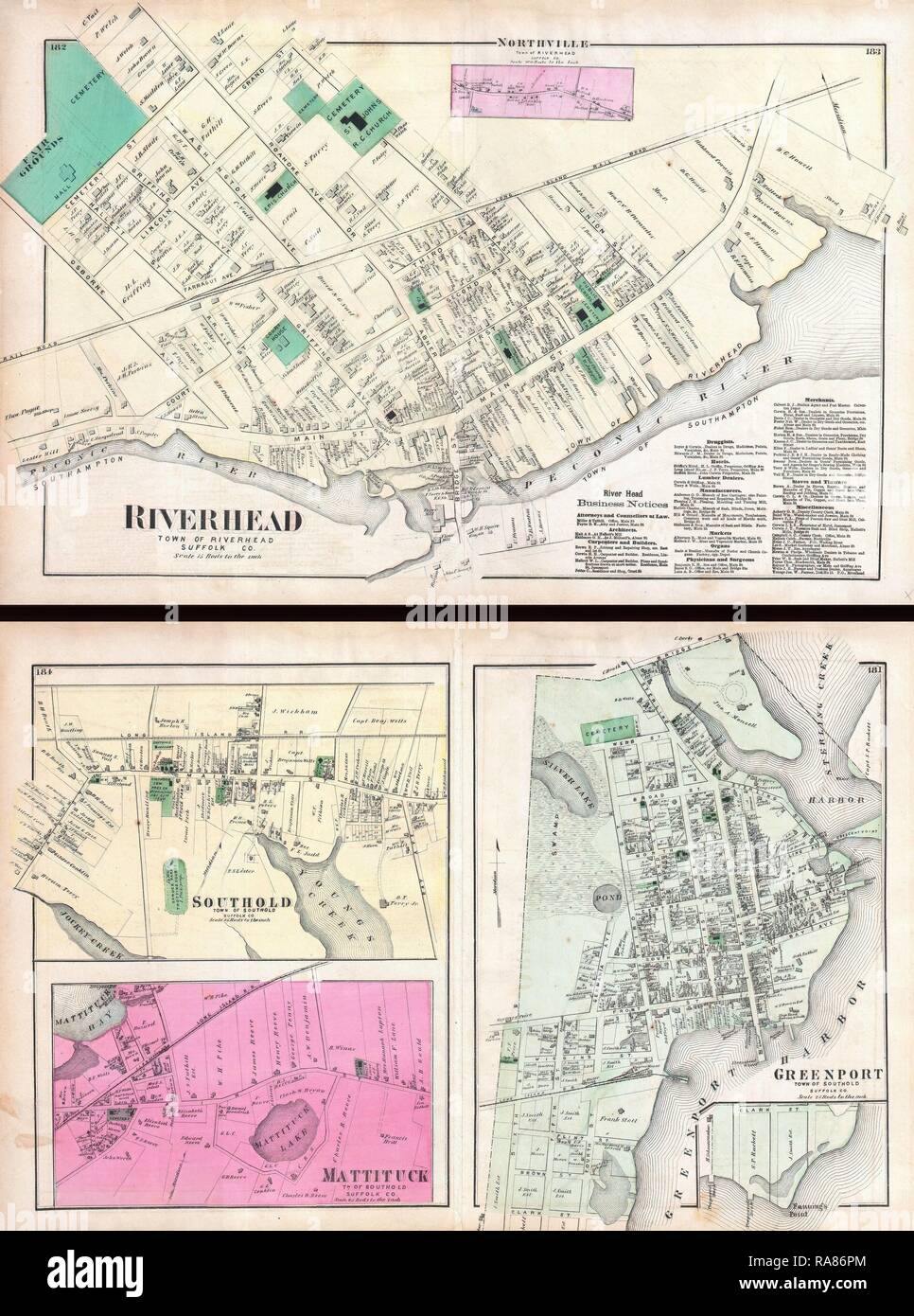 Map of riverhead new york hi-res stock photography and images - Alamy