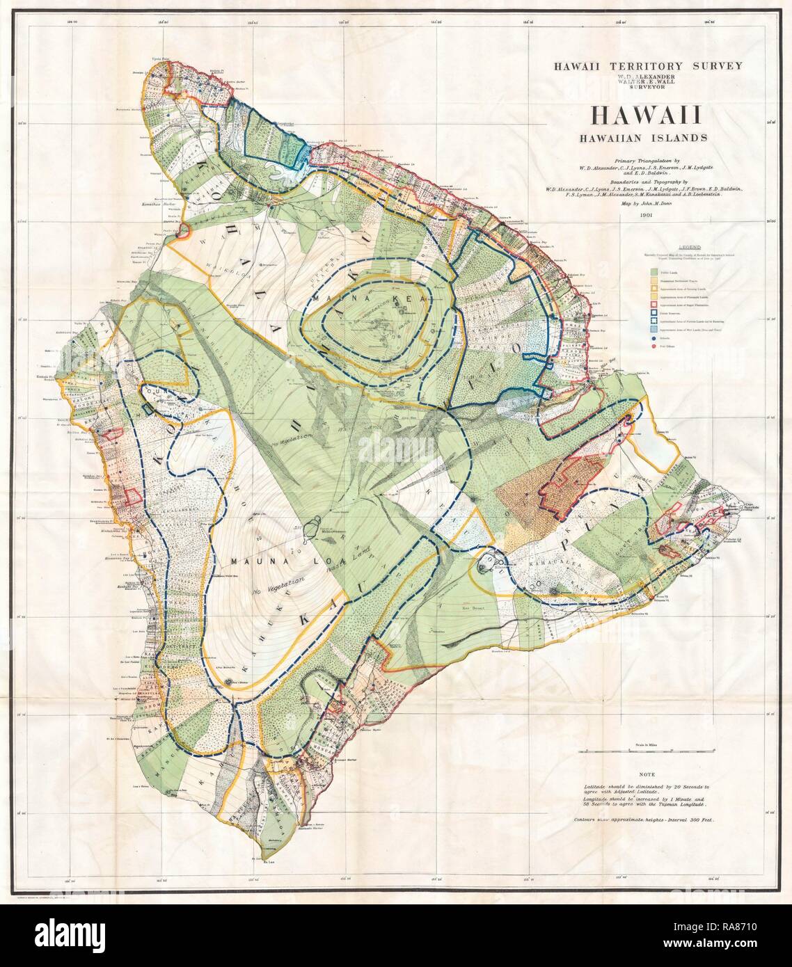 Hawaii Map Longitude Hi Res Stock Photography And Images Alamy 1901 Land Office Map Of The Island Of Hawaii Hawaii Reimagined By Gibon Classic Art With A Modern Twist Reimagined RA8710