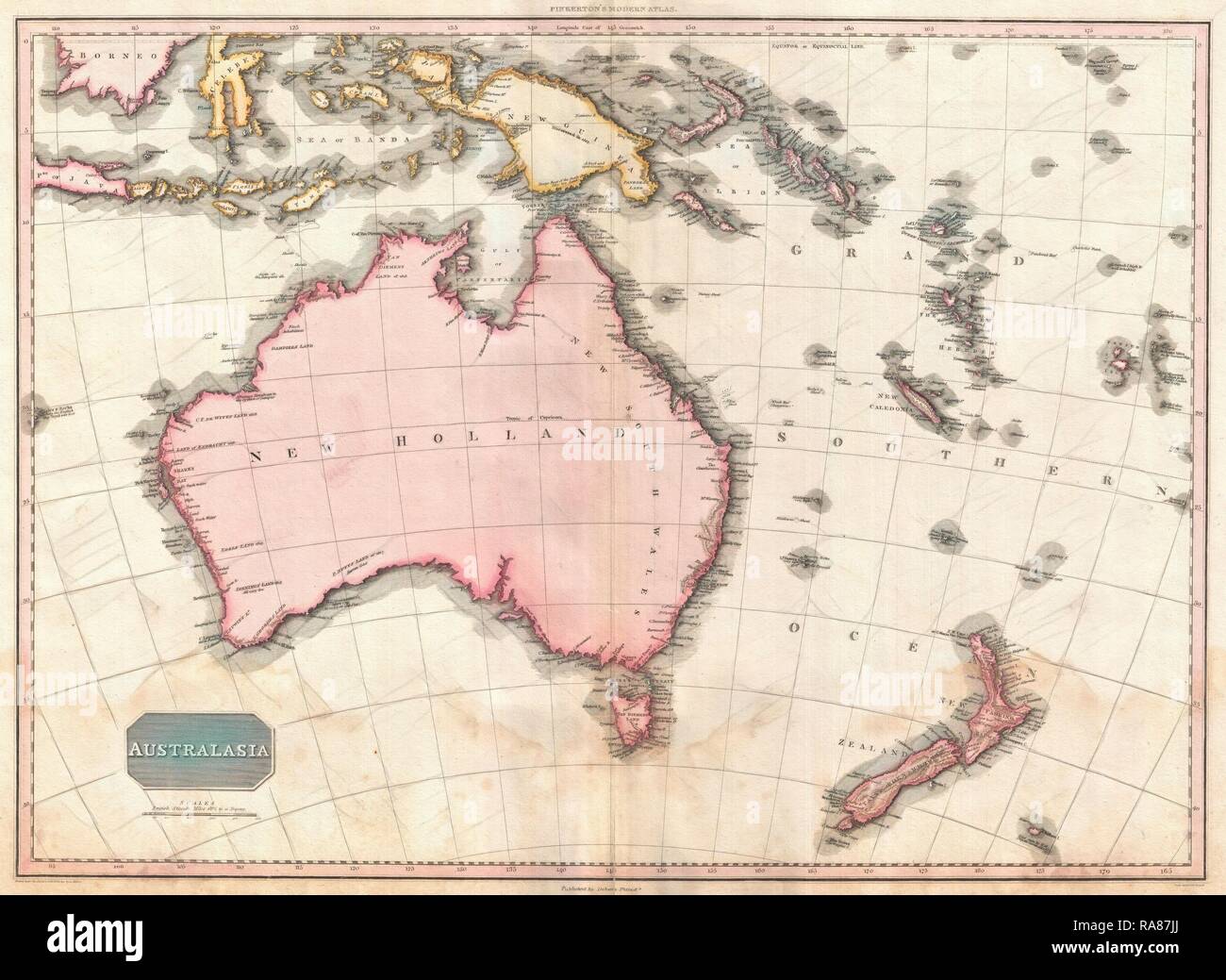 Map Australia And New Zealand High Resolution Stock Photography And Images - Alamy