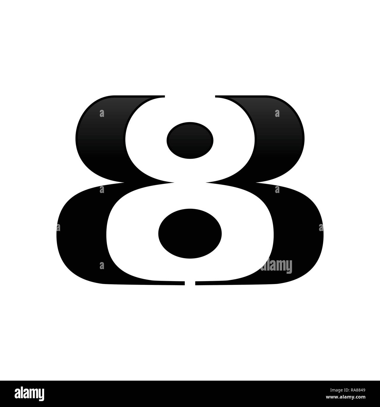 BB 8 Initials Vector Symbol Graphic Logo Design Template Stock Vector