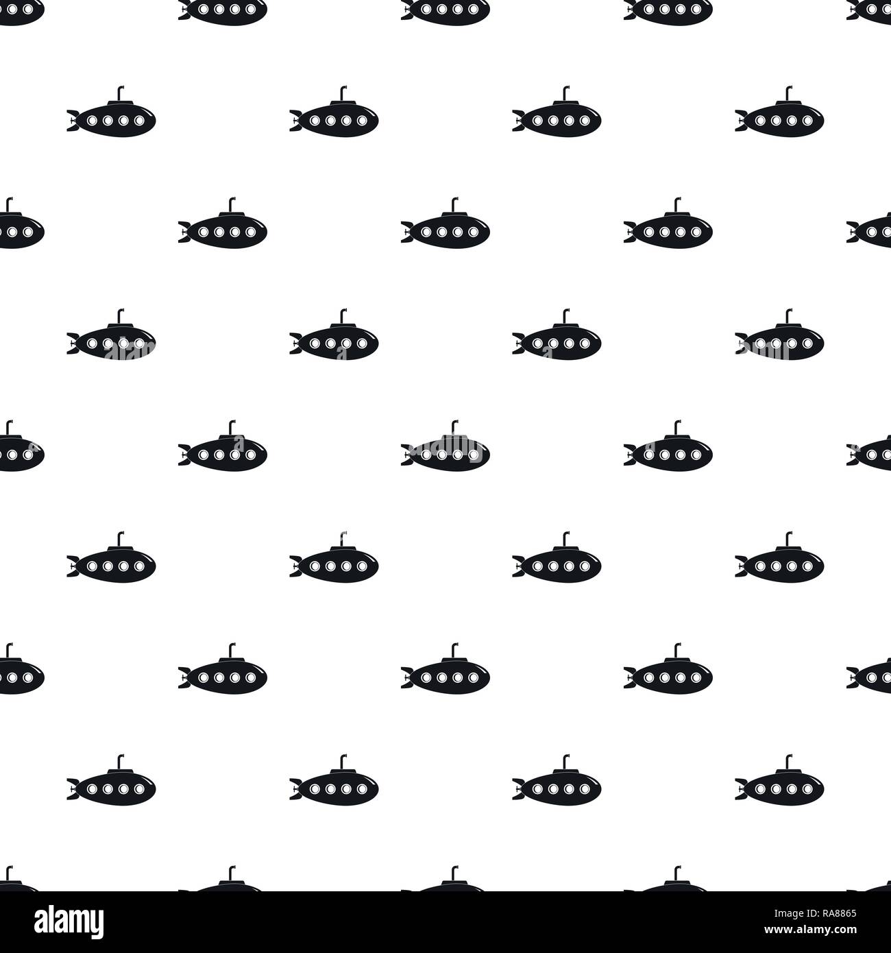 Submarine pattern seamless vector repeat geometric for any web design Stock Vector