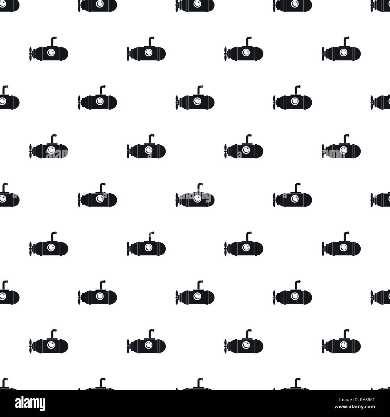 Small submarine pattern seamless vector repeat geometric for any web design Stock Vector