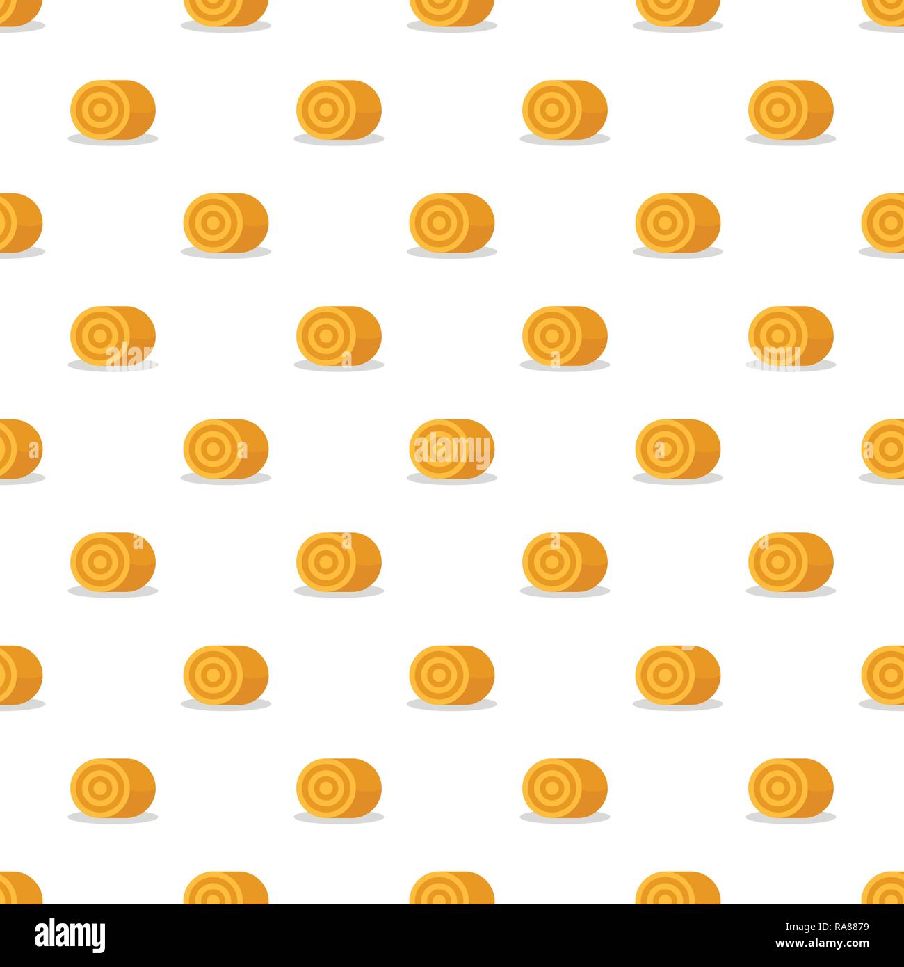 Farm yellow grass stack pattern seamless vector repeat for any web design Stock Vector