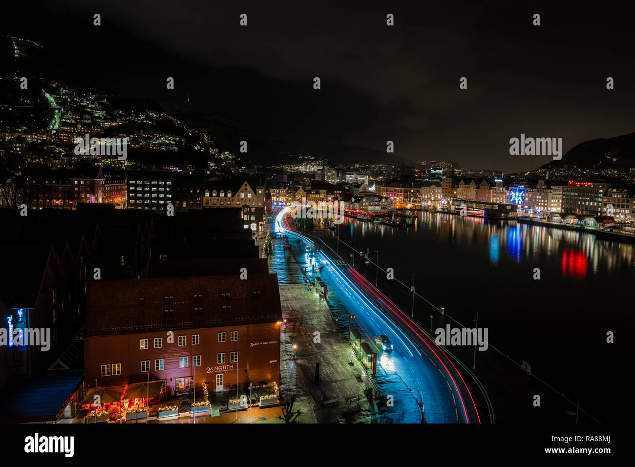 Vagen harbour, Bergen, Norway. Stock Photo