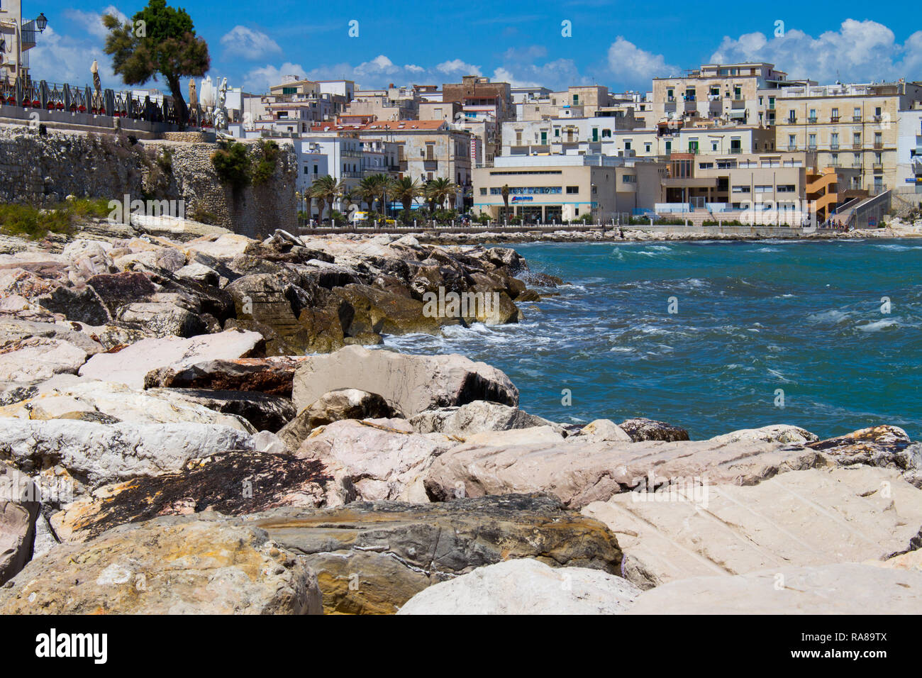 Coast of Vieste, Puglia, Gargano Stock Photo