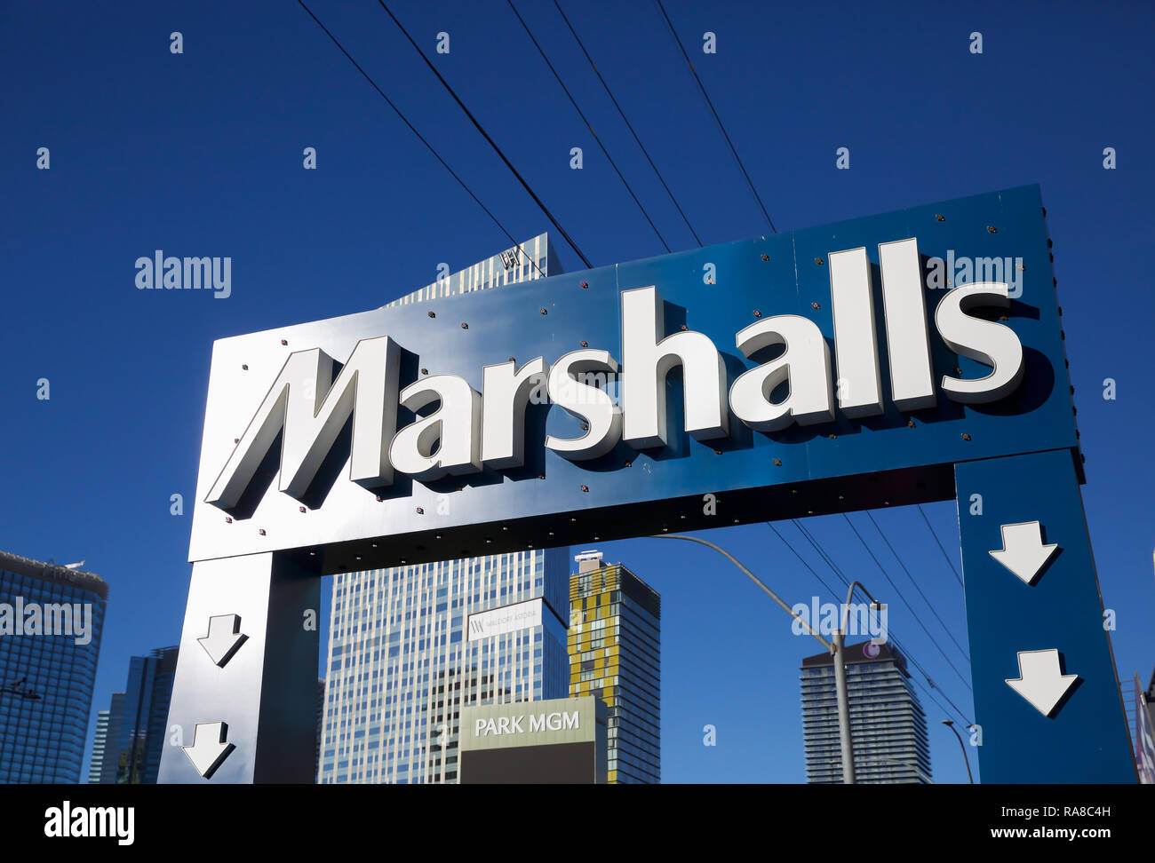 Marshalls department store sign in Las Vegas Stock Photo - Alamy