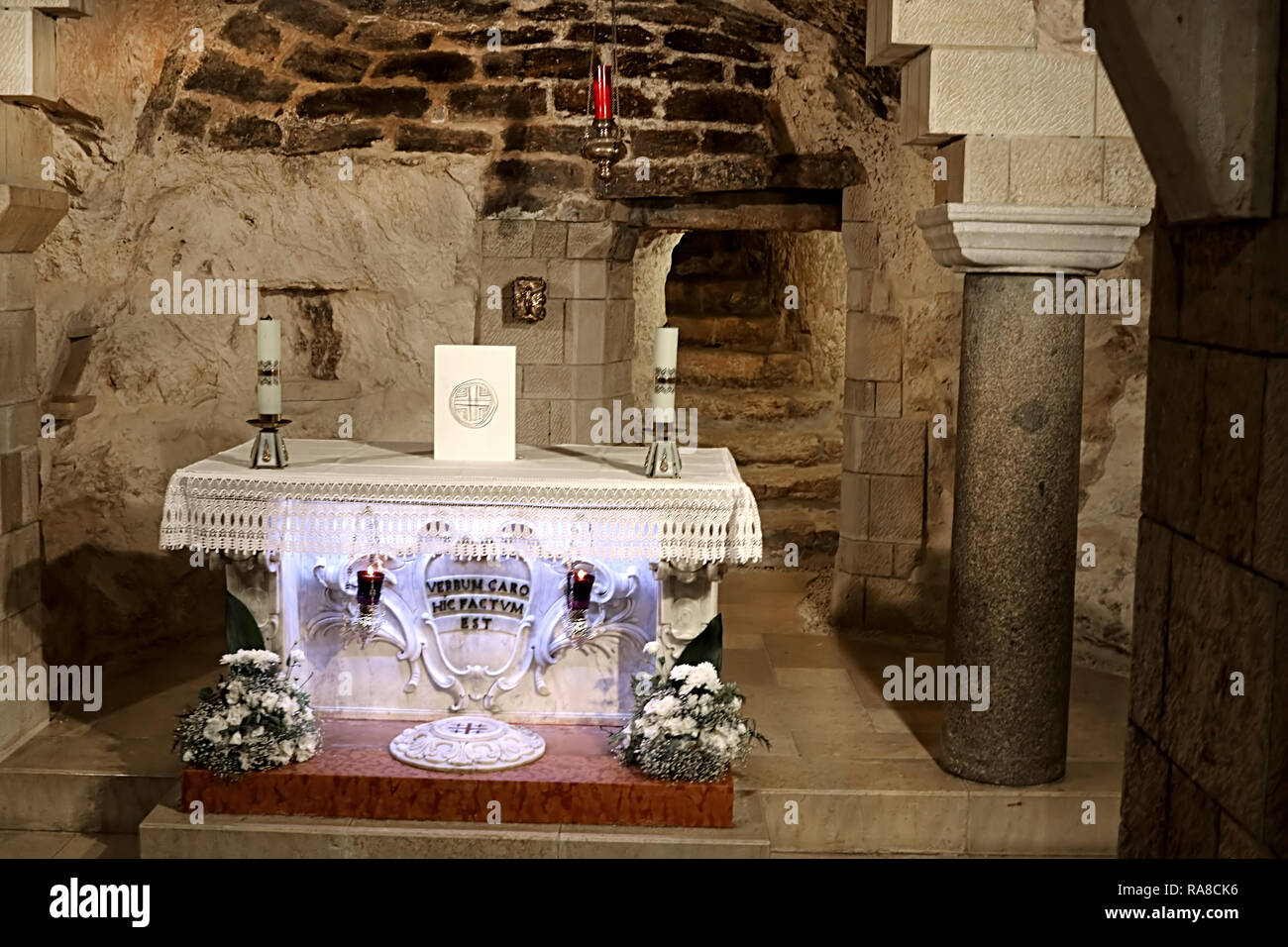 Grotto of the Annunciation (lower level of the church), the Basilica of