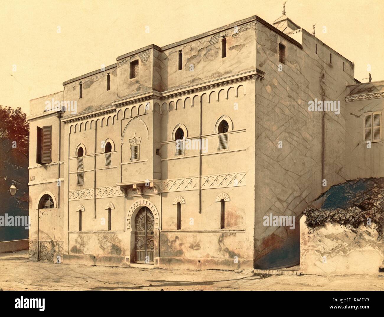 Mostaganem, the House of Cai ¨ D Algiers, the Neurdein Photographs of Algeria Including Byzantine and Roman Ruins in reimagined Stock Photo
