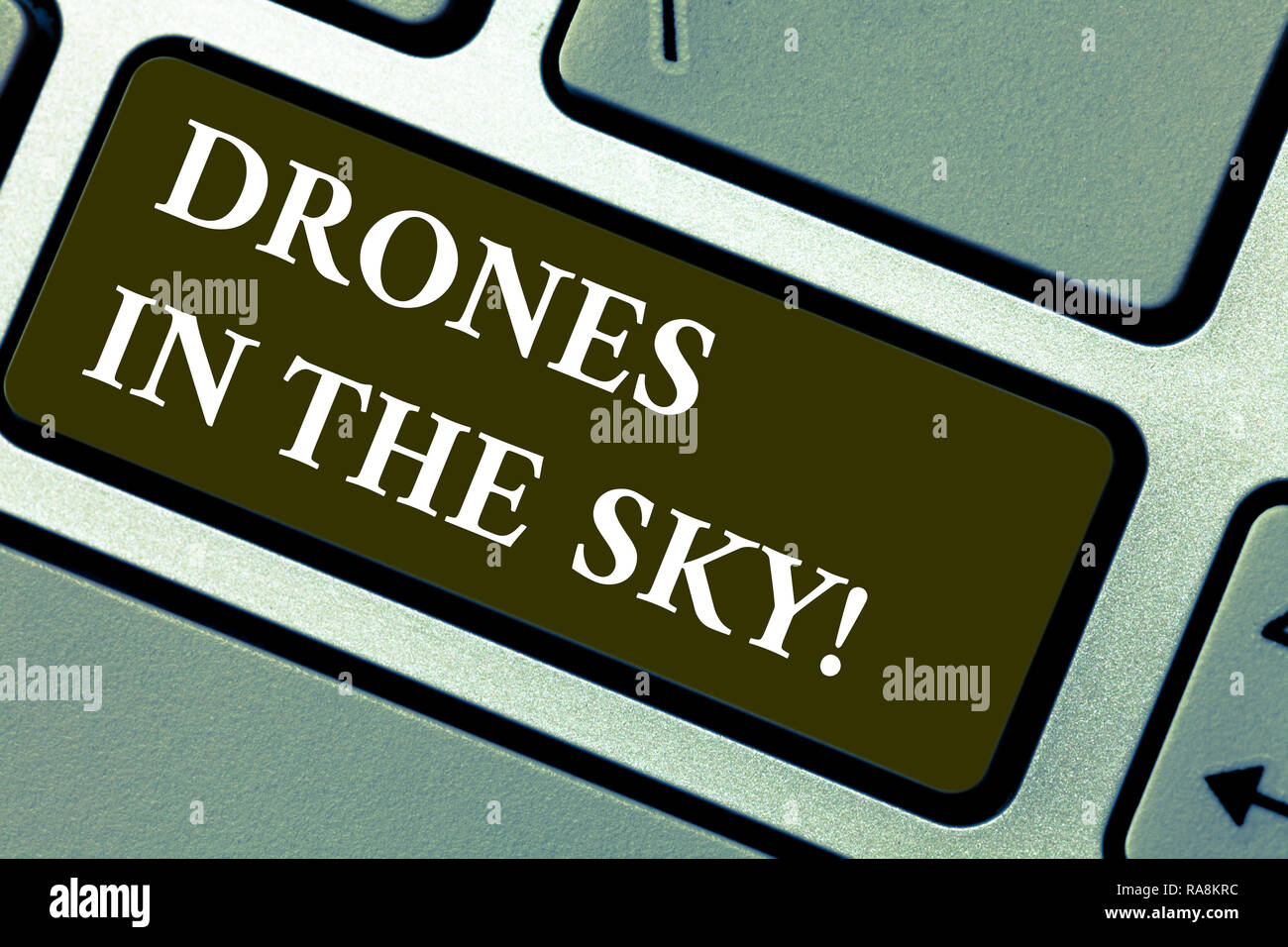 Word writing text Drones In The Sky. Business concept for Aerial ...