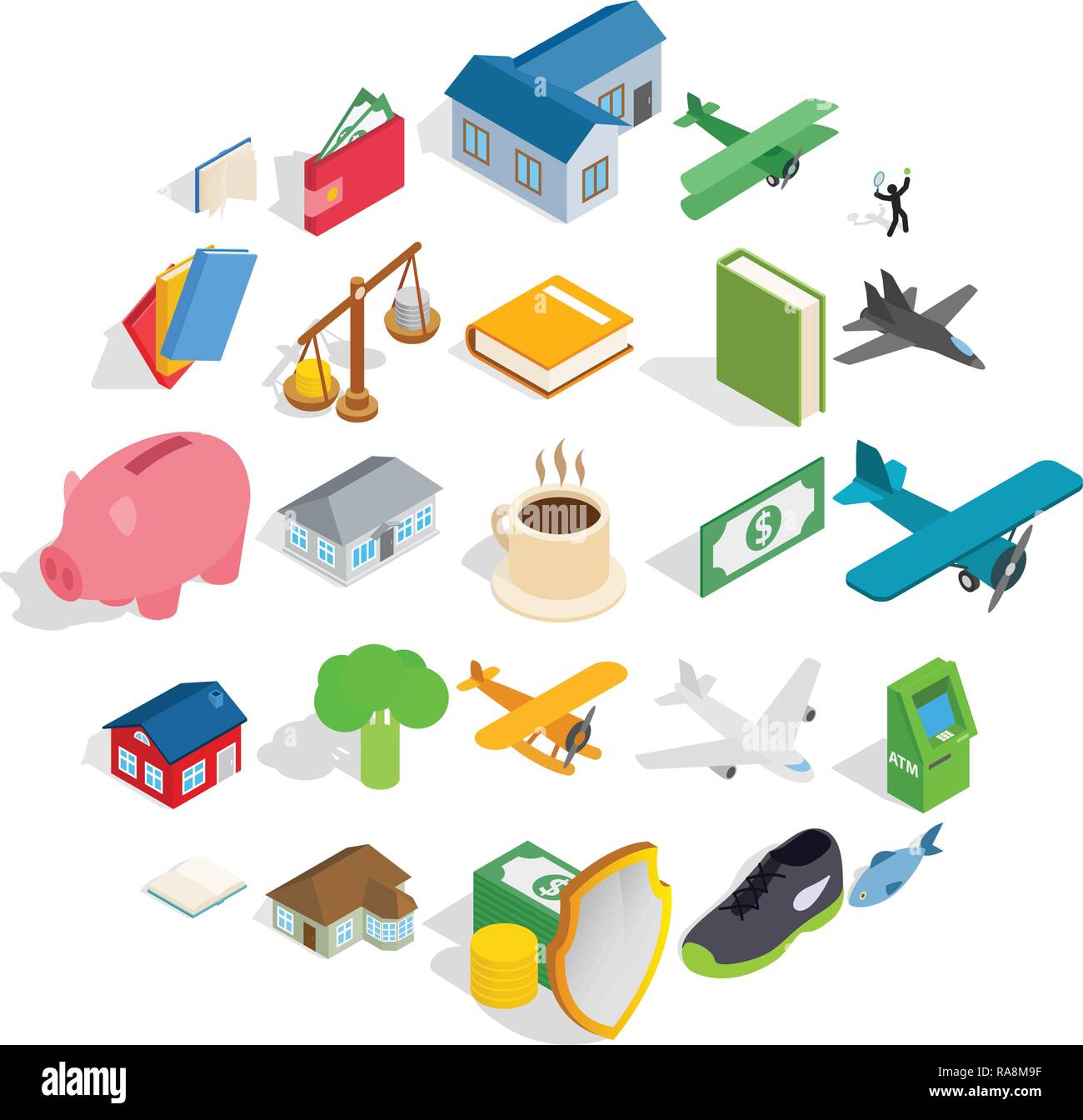 Diversity icons set, isometric style Stock Vector