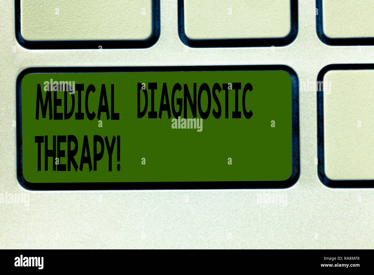 Writing note showing Medical Diagnostic Therapy. Business photo