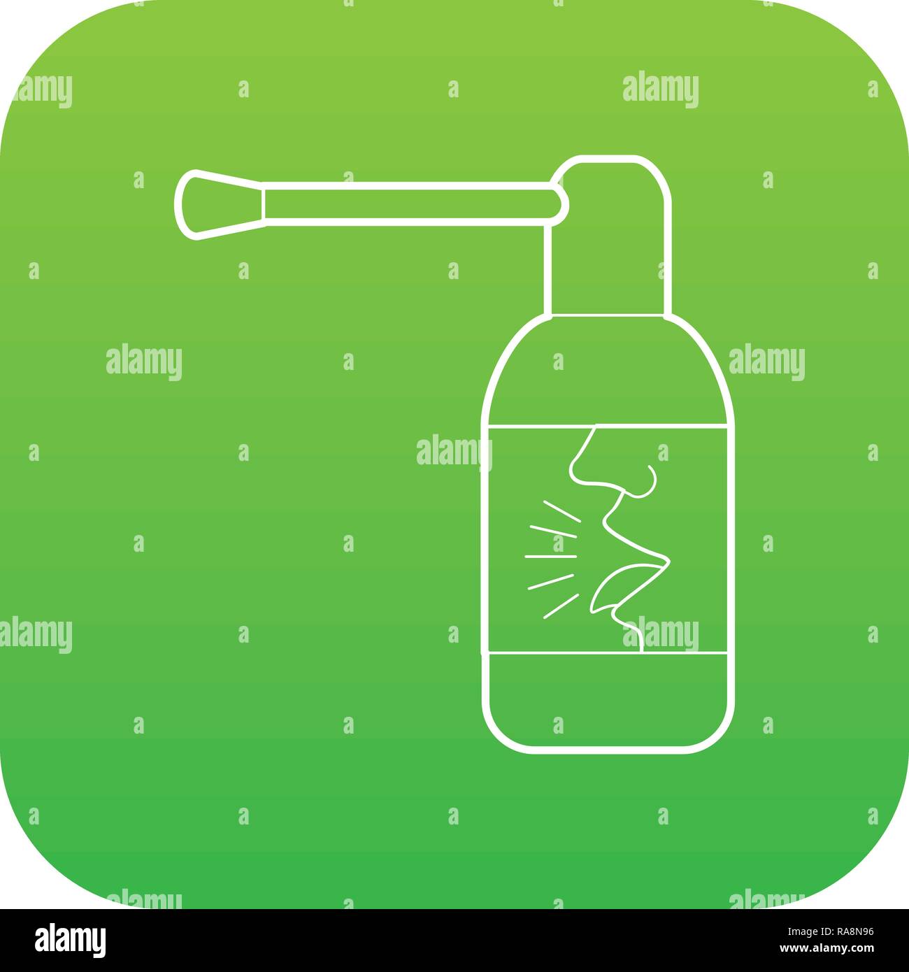 Spray for throat icon green vector Stock Vector Image & Art - Alamy