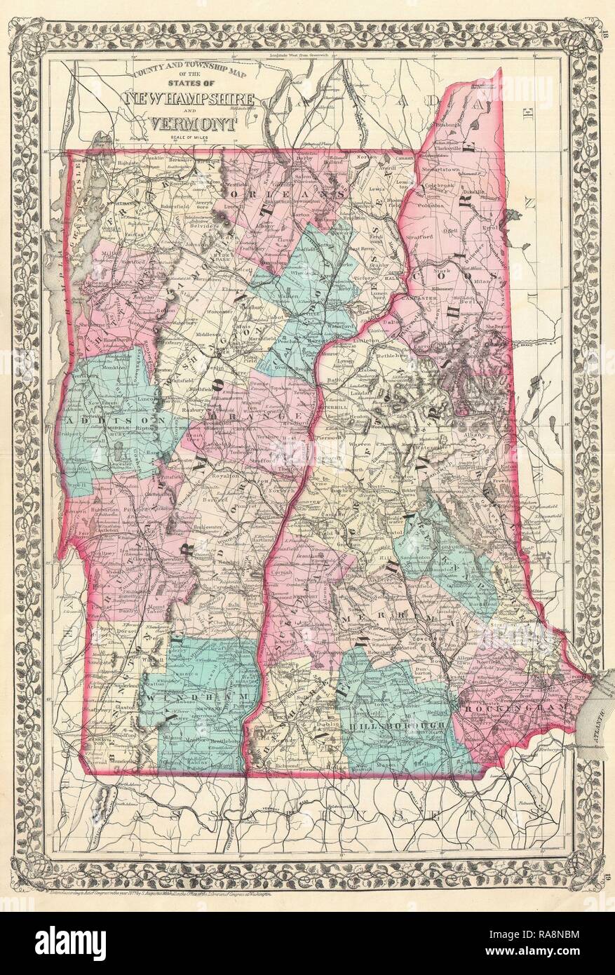Map Of Vermont And New Hampshire Map Of Vermont And New Hampshire High Resolution Stock Photography And  Images - Alamy