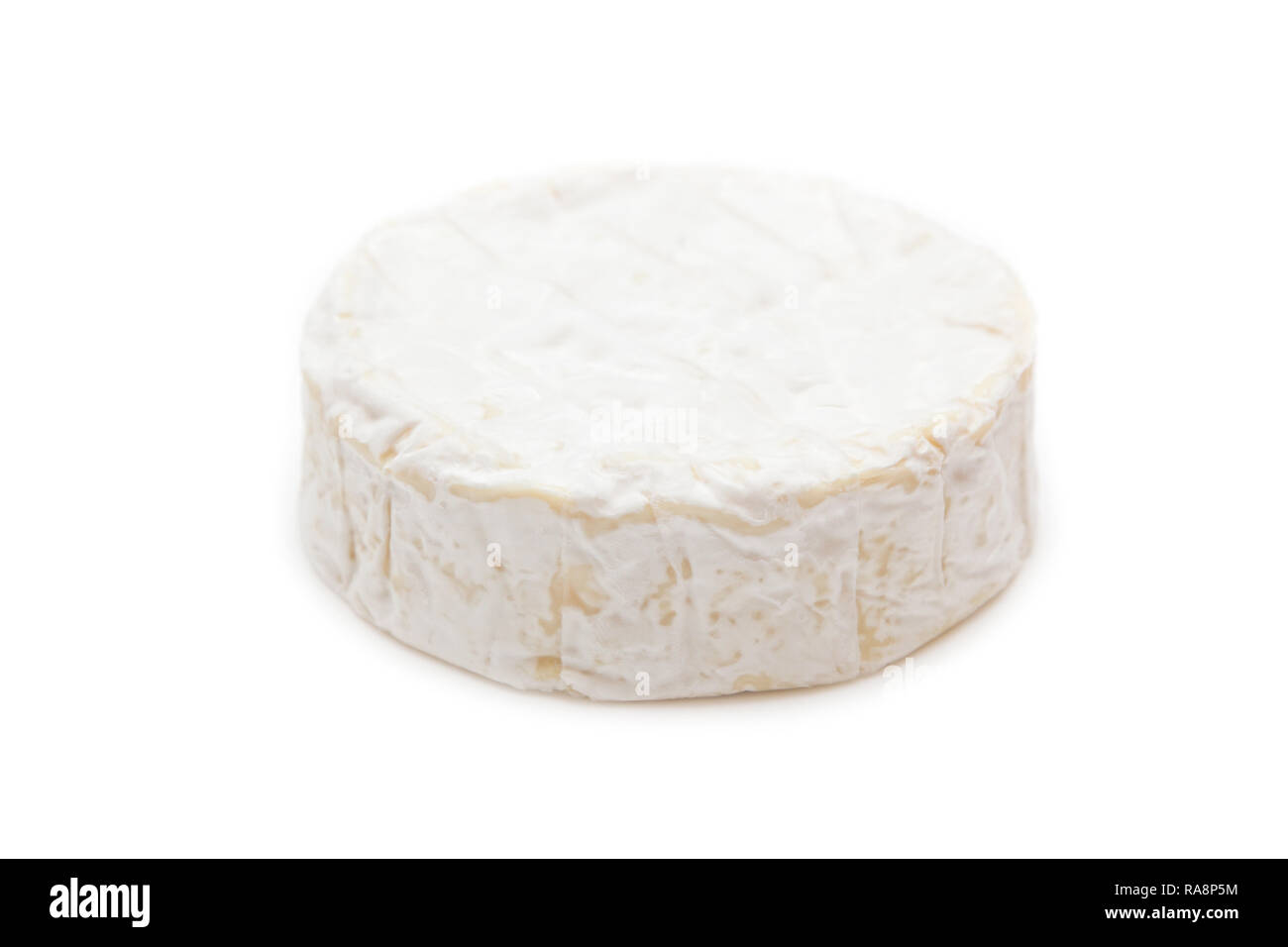 Camembert Cheese isolated on a white studio background. Stock Photo