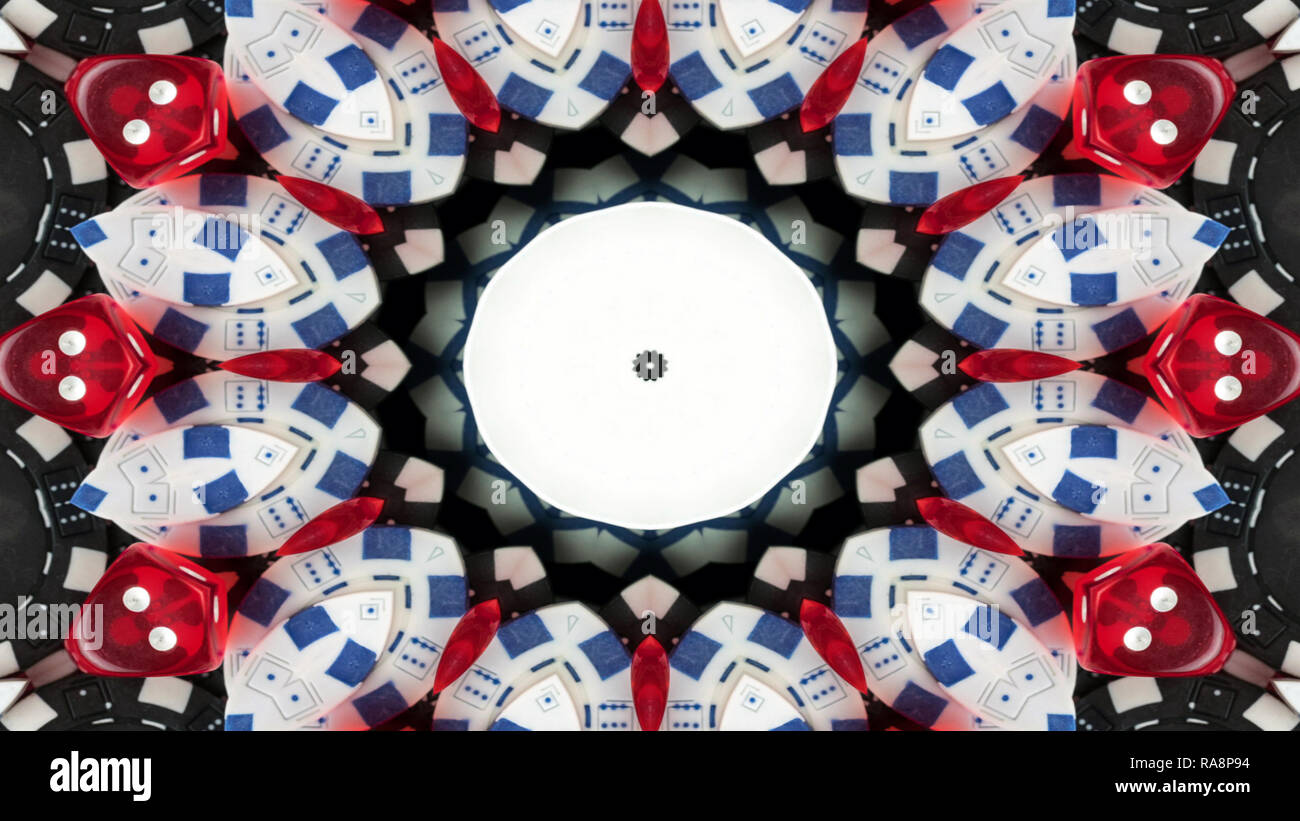 Abstract Gambling Concept Symmetric Pattern Ornamental Decorative ...