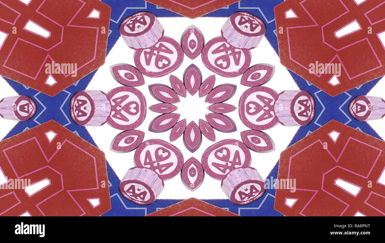 Abstract Gambling Concept Symmetric Pattern Ornamental Decorative ...