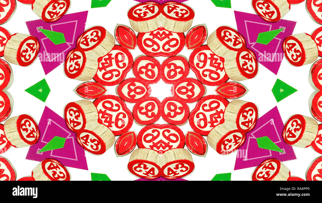 Abstract Gambling Concept Symmetric Pattern Ornamental Decorative ...