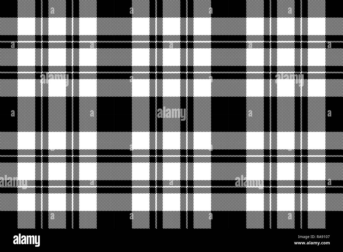 Pixel seamless fabric texture black white. Vector illustration Stock ...