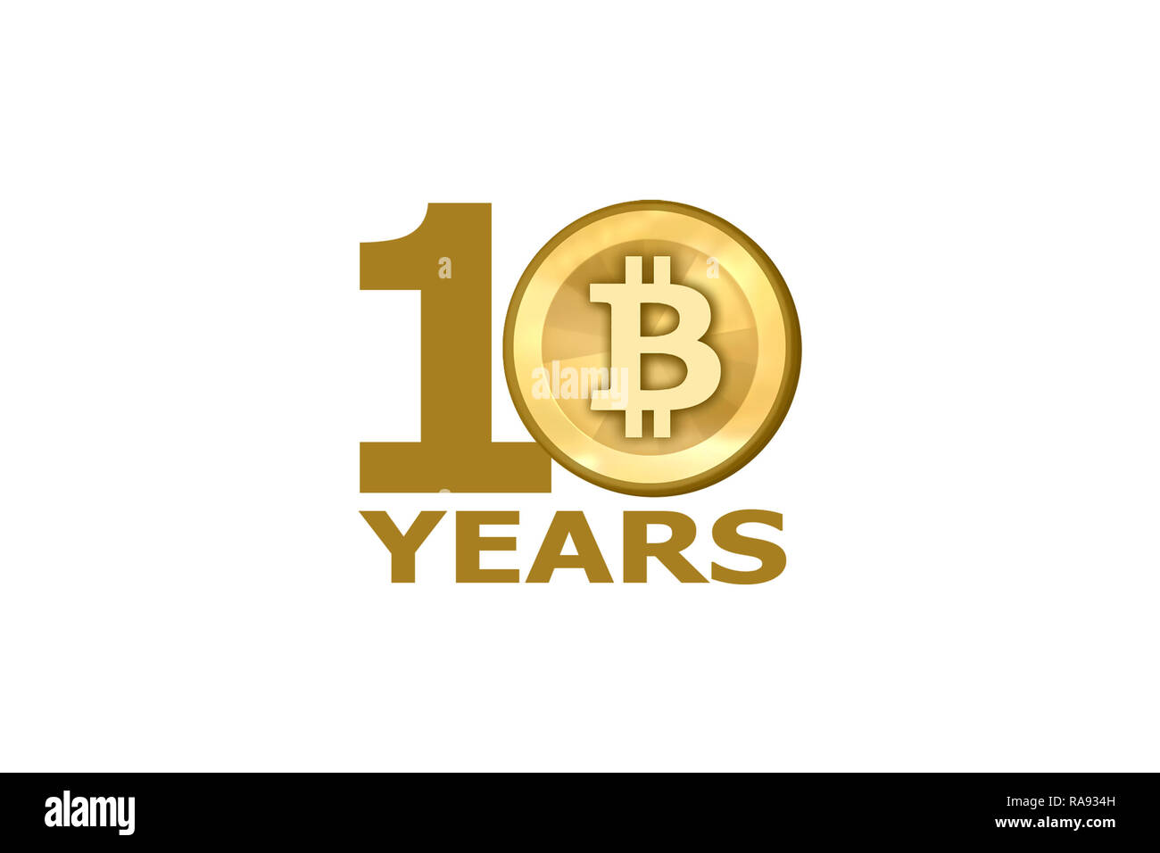 Bitcoin 10th Anniversary of the Genesis Block Stock Photo - Alamy