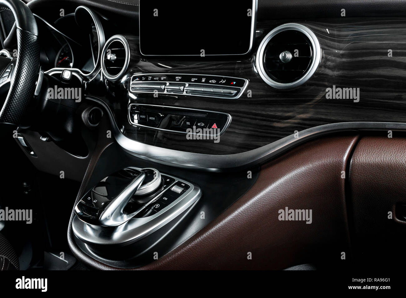 Modern Luxury Car Inside Interior Of Prestige Car