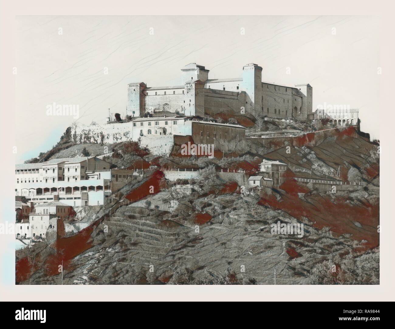 Umbria Perugia Spoleto General views, this is my Italy, the italian country  of visual history, Views of a large reimagined Stock Photo - Alamy, image size:1300x1081