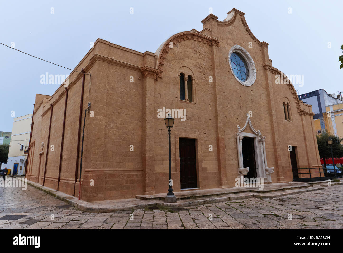 Church on a cloudy day in Puglia. Stock Photo