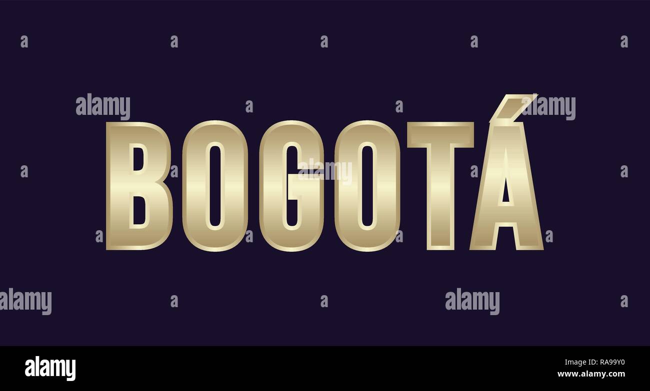 Bogota City Typography vector design. Greetings for T-shirt, poster, card and more Stock Vector