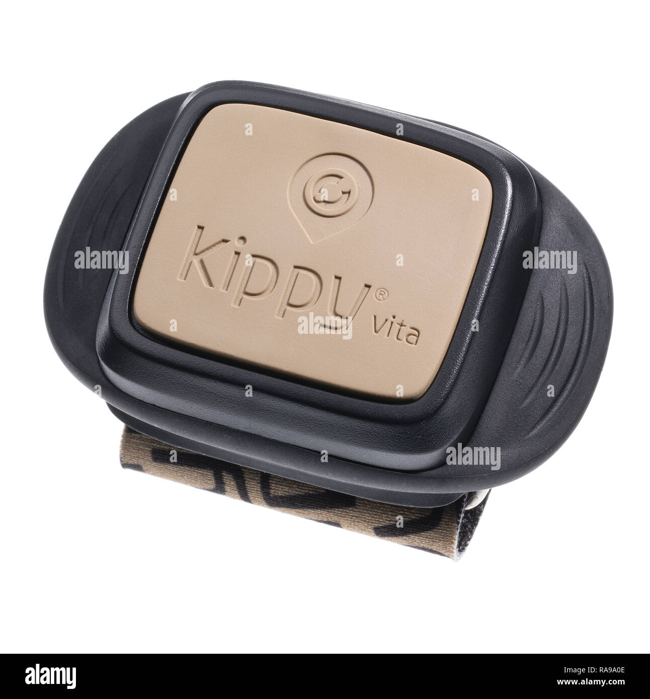 Kippy Vita pet tracker device to attach to collar. Stock Photo
