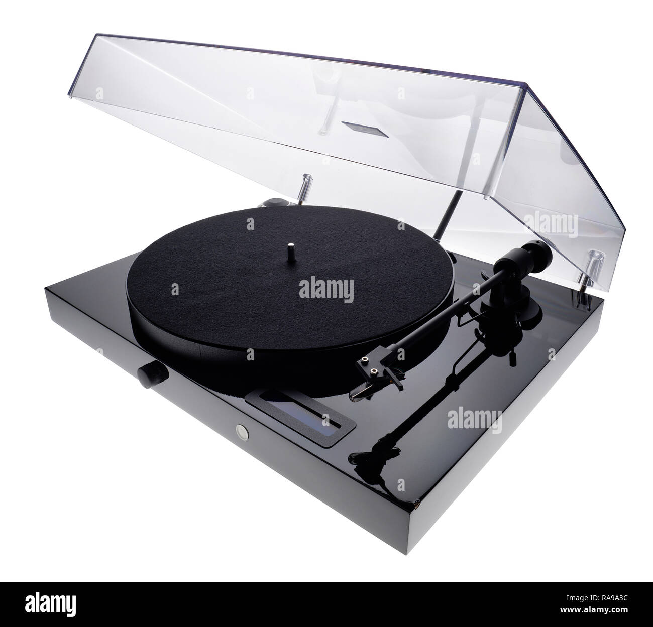 Record player or turntable. Stock Photo