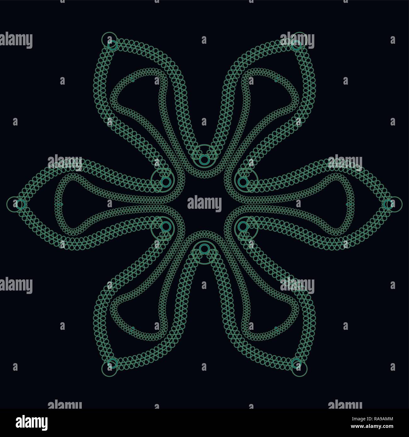 Abstract vector round lace design. Easily editable vector image Stock Vector