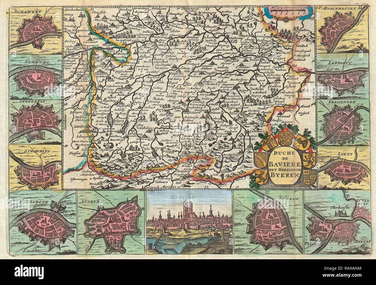 La Feuille Map Of Bavaria High Resolution Stock Photography and Images ...
