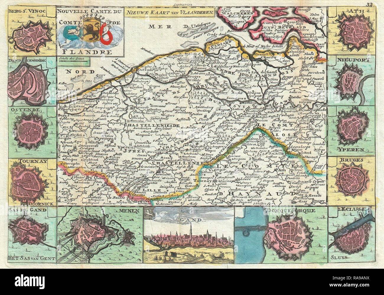 La feuille map of flanders hi-res stock photography and images - Alamy