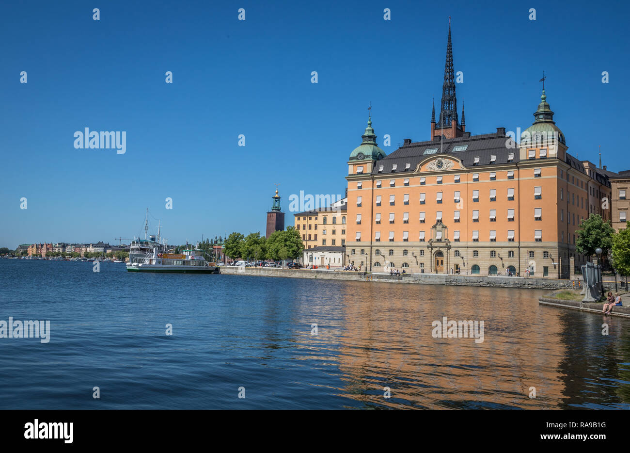 Waterfront view of Stockholm Stock Photo
