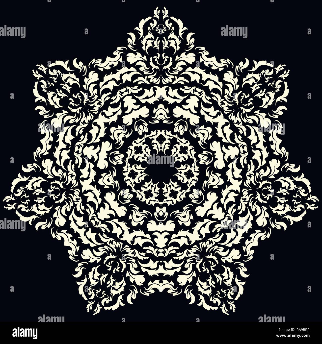 Damask wallpaper easily editable vector image eps 10 Stock Vector Image ...