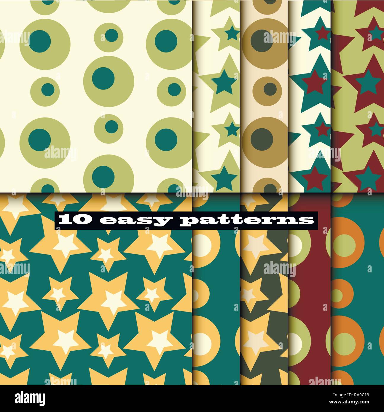 Stars and Stripes seamless pattern. easily editable vector image Stock Vector